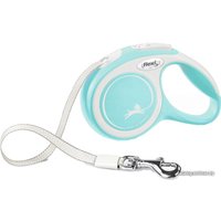 Поводок-рулетка Flexi New Comfort M Tape 5 м (голубой)