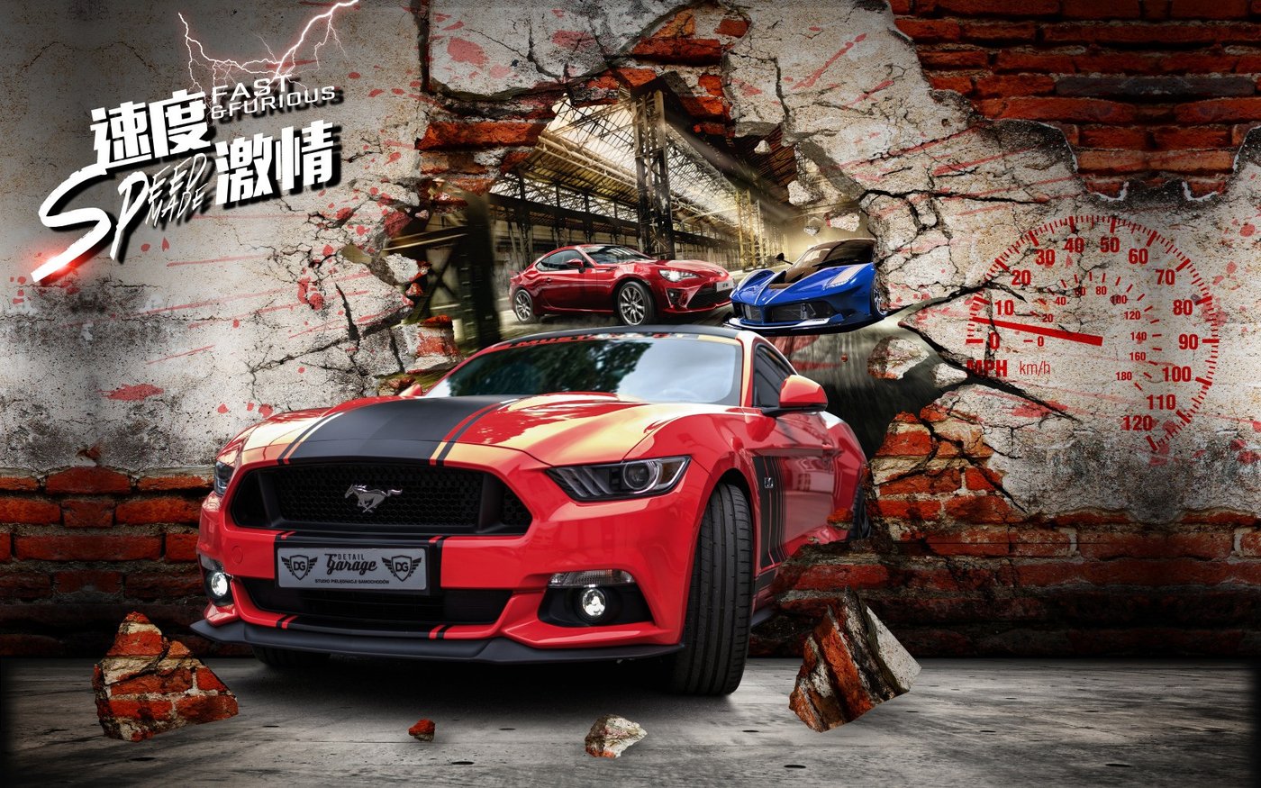 

Фотообои ФабрикаФресок Форсаж. Ford Mustang. Форд Мустанг. Для Гаража 1051160 (160x100)