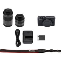 Беззеркальный фотоаппарат Canon EOS M200 Double Kit 15-45mm + 55-200mm (черный)