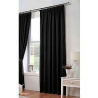 Комплект штор ИП Романович Е.Ю. Рогожка на ленте 2x2.6 м (черный, 2 шт)