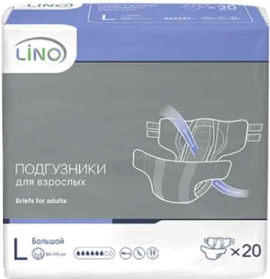 

Подгузники для взрослых Lino Large L (20 шт)