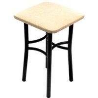 Табурет ВВР Квадрат (бежевый крокодил/черный, экокожа)