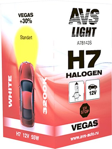 

Галогенная лампа AVS Vegas H7 12V 55W 1шт [A78143S]