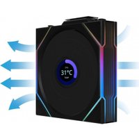 Комплект вентиляторов для корпуса с контроллером Lian Li Uni Fan TL 120 Wireless Reverse 12RTLLCD1W3B G99.12RTLLCD1W3B.R0