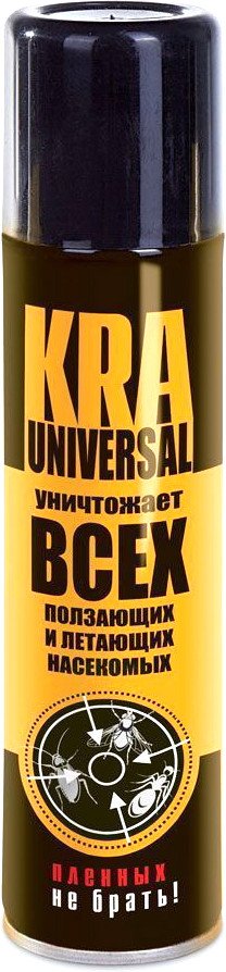 

Спрей от насекомых KRA Universal аэрозоль от ползающих и летающих насекомых 500 мл