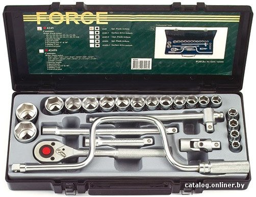 Набор трещотка с головками Force 4245 24 предмета