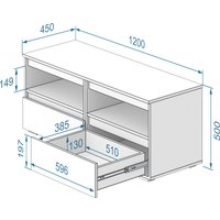 Тумба Кортекс-мебель Бари ТВ 120 2ш-2 (белый/белый/белый)