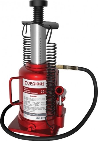 

Бутылочный домкрат Сорокин пневмогидравлический 20т 3.82