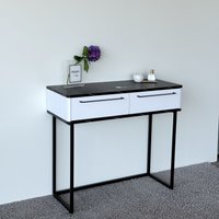 Туалетный столик без зеркала Shtabe Royal 5211 эко (мрамор неро/черный/р.черная)