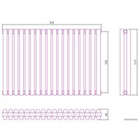 Стальной трубчатый радиатор Сунержа Эстет-11 500х810 18 секций (белый)