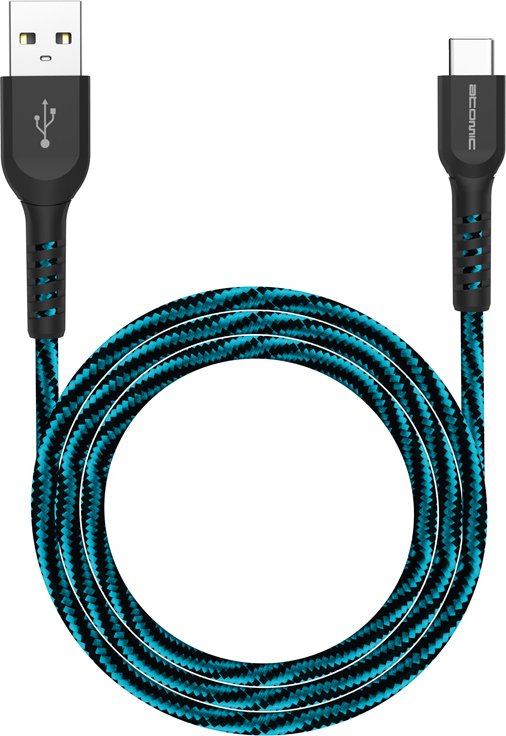 

Кабель Atomic Flexstick Game+ 30.325 USB Type-A - USB Type-C (1.5 м, черный/голубой)