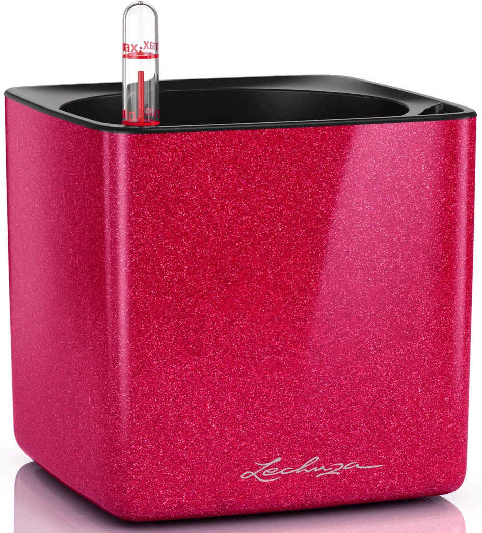 

Кашпо Lechuza Cube Glossy Kiss 13514 (вишневый блестящий)