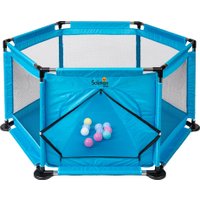 Игровой манеж Solmax&Kids С шариками ZV97036 (синий)