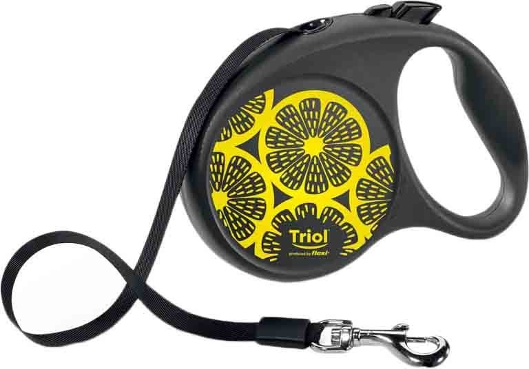 

Поводок-рулетка Triol Flexi Joy Lemon S 11101010 (черный/желтый)