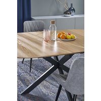 Кухонный стол Halmar Acord 120-200/120/75 (натуральный/черный)