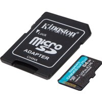 Карта памяти Kingston Canvas Go! microSDXC 64GB SDCG4/64GB (с адаптером)