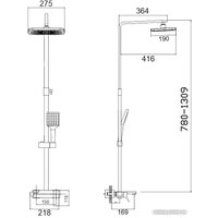 Душевая система  Valfex Vega Chrome VF.24818