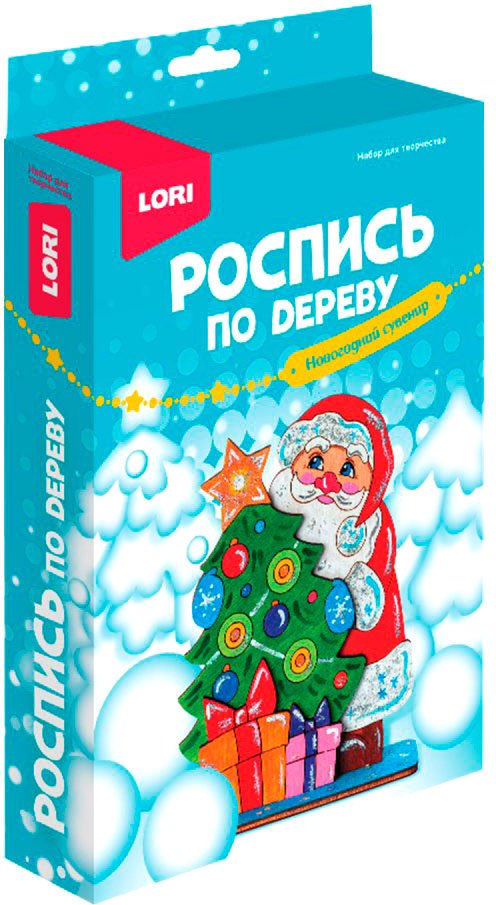 

Набор для создания поделок/игрушек Lori Роспись по дереву. Новогодний сувенир Дед Мороз Фнн-052