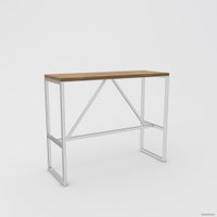 Барный стол Hype Mebel Дельта 120x55 (белый/дуб галифакс олово)