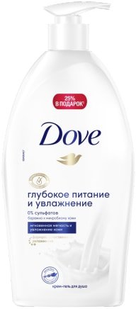 

Dove Крем-гель для душа Глубокое питание и увлажнение 750 мл