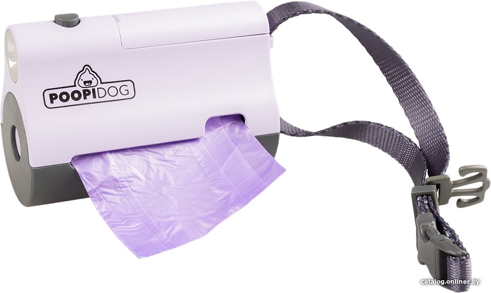 Контейнер для пакетов Duvo Plus Poopidog LED 12927/DV (фиолетовый)