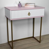 Туалетный столик без зеркала Shtabe Royal 5115 эко (зефир/золото/р.золото)