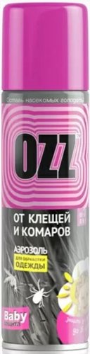 Аэрозоль против насекомых Ozz Baby от клещей и комаров 020610 (120 мл)