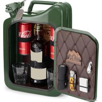 Подарочный набор Экспедиция Канистра - бар 10 л (зеленый, кожа)