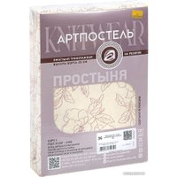 Простыня АртПостель На резинке Цветы бежевые 254 (160x200x20)