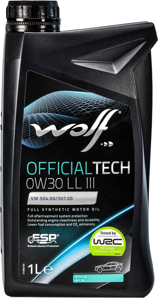 

Моторное масло Wolf OfficialTech 0W-30 LL III FE 1л