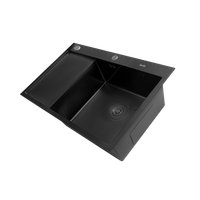 Кухонная мойка Astir Decor PVD Black C78x51BR (с сифоном, дозатором и коландером)