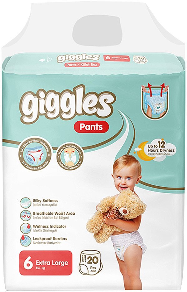 

Подгузники Giggles Xlarge 6 Pants (20 шт)
