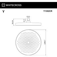 Верхний душ Whitecross Y1302CR (хром) в Лиде