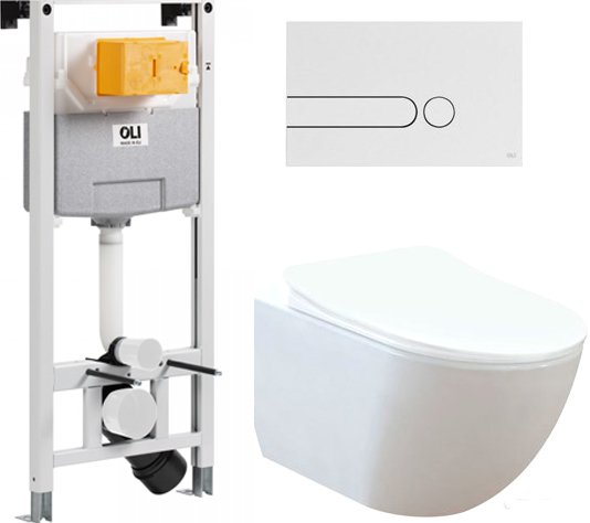 

Унитаз подвесной Creavit Free + Oli FE322-11CB00E-0000 + C0903.02.0000E + 885052+670001