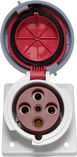 Розетка промышленная КС YHT 4342 3Р+РЕ 63А 380В IP67 74313