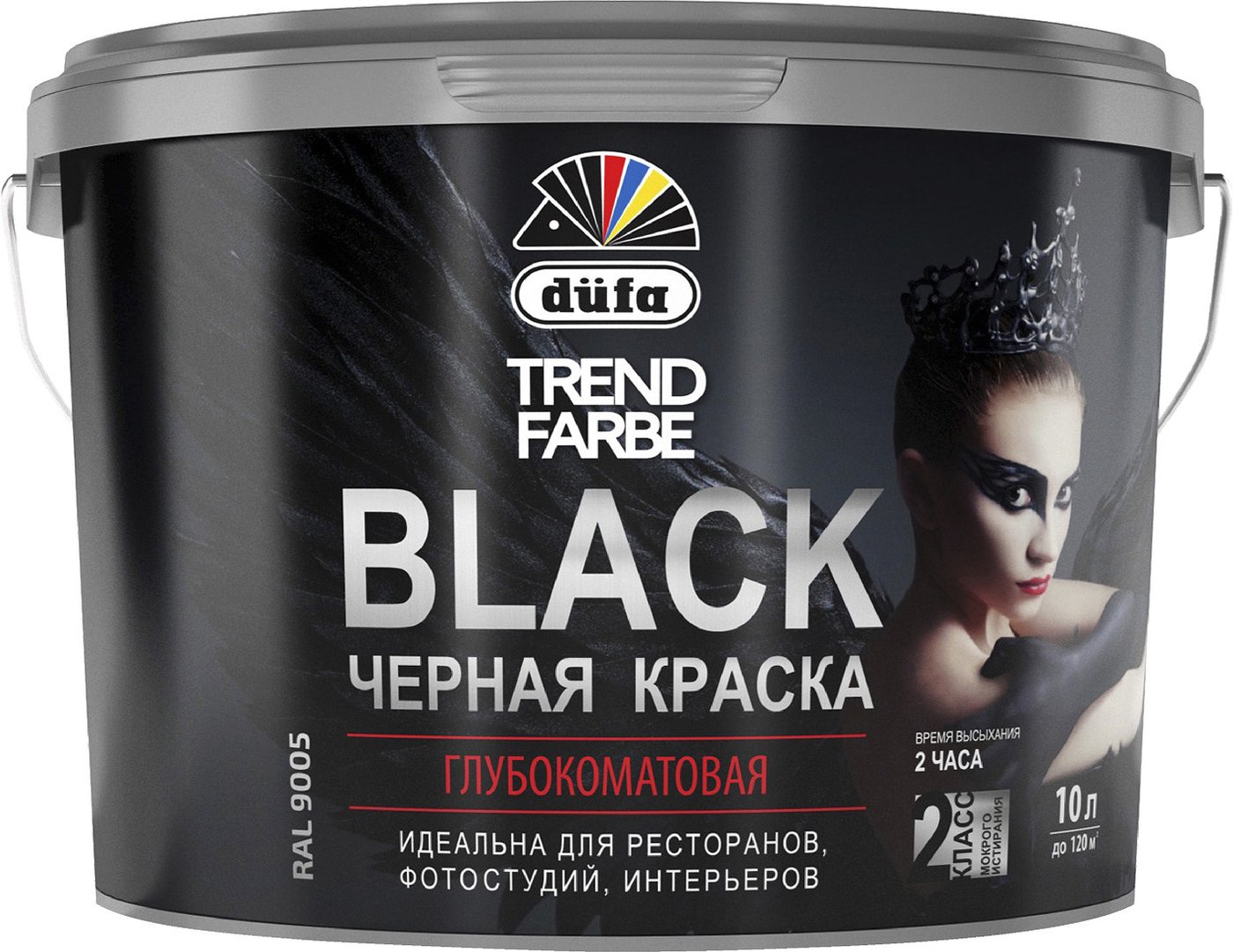 Краска Dufa ВД Trend Farbe Black (10 л, RAL 9005 черный)