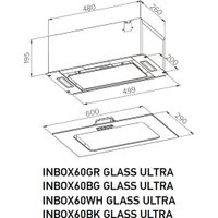 Кухонная вытяжка Meferi INBOX60BK Matt Glass Ultra