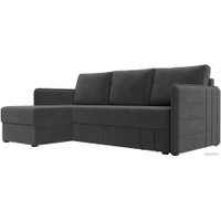 Угловой диван Лига диванов Слим левый (велюр серый)