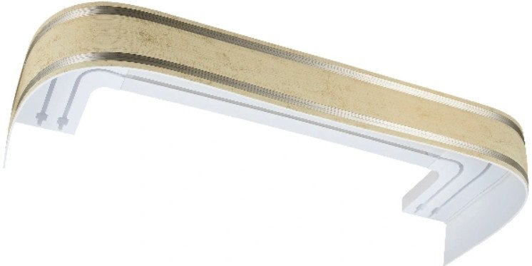 

Карниз для штор Legrand Лайн с поворотами 3.2м 2-х рядный 58066434 (айвори)