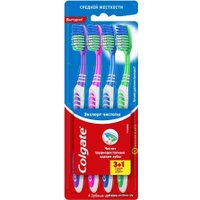 Набор зубных щеток Colgate Эксперт чистоты средняя жесткость (4 шт)
