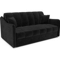 Диван Мебель-АРС аккордеон Давос НПБ 140x200 см M2-113-9 (велюр черный HB-178/17)