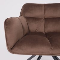 Интерьерное кресло AksHome Virginia (шоколадный HCJ-10/черный)