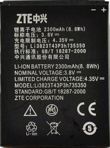 

Аккумулятор для телефона Копия ZTE Li3823T43P3H735350