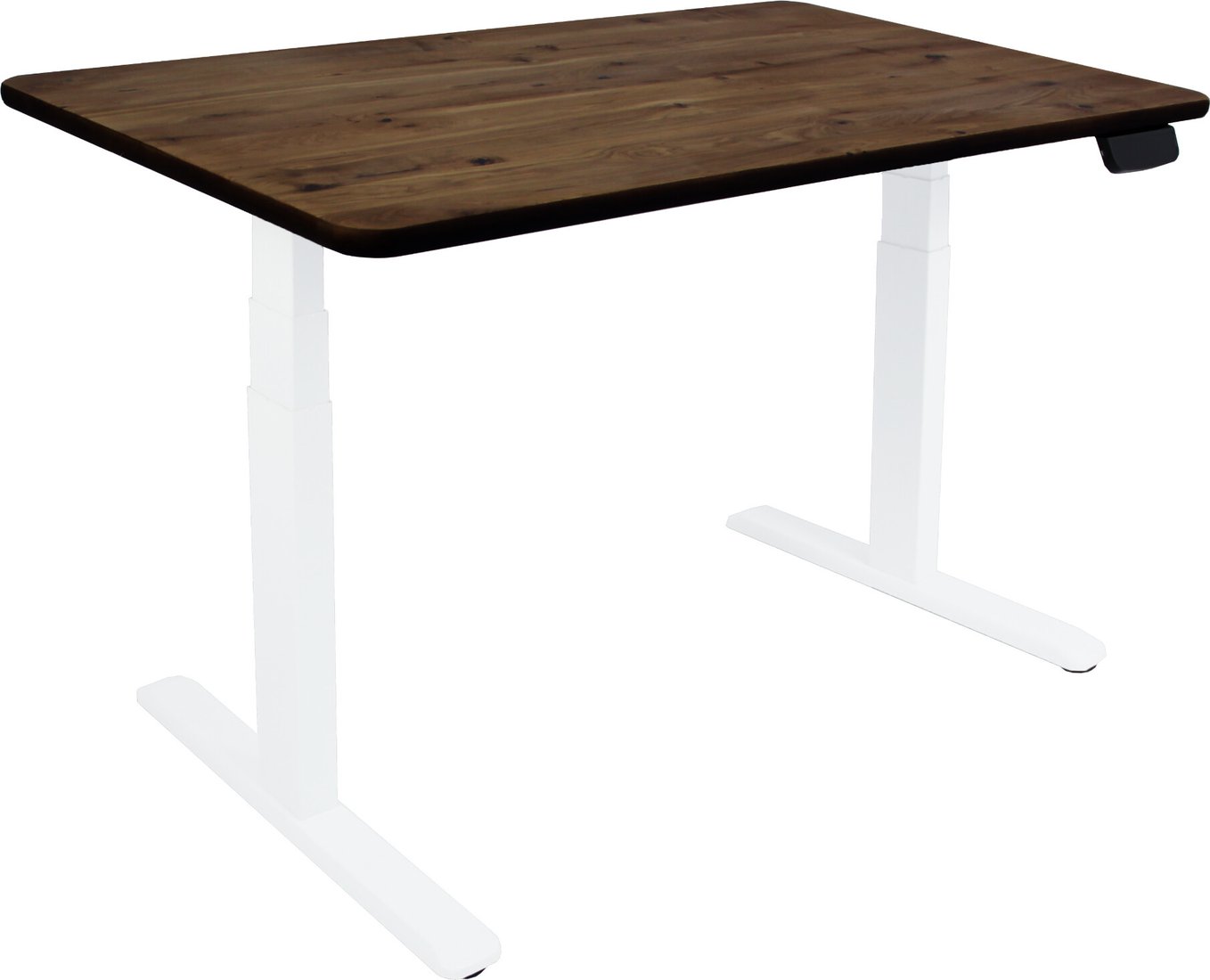 

Стол для работы стоя ErgoSmart Wooden Ergo Desk Prime 1300х750х27 мм (прямой край, дуб мореный/белый)