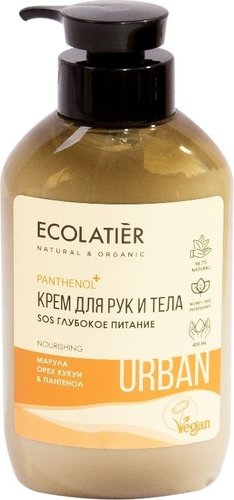 Ecolatier Крем SOS Глубокое питание марула, орех кукуи & пантенол 400 мл