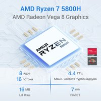 Компактный компьютер GEEKOM Mini A5 (Ryzen 7 5825U, 16GB/512GB)