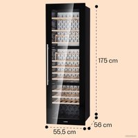 Винный шкаф Klarstein Vinsider 89 Built-In Trio (черный)