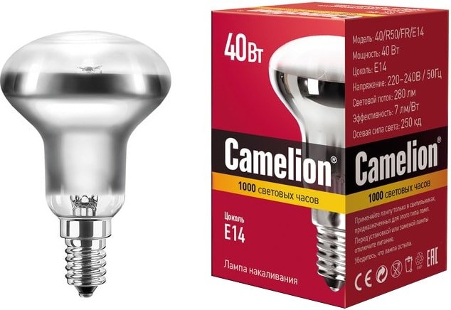 

Лампочка Camelion R50 FR E14 40 Вт