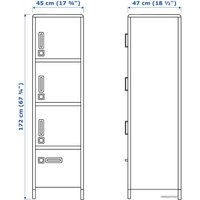 Шкаф-пенал Ikea Идосен 604.963.90 (темно-серый)