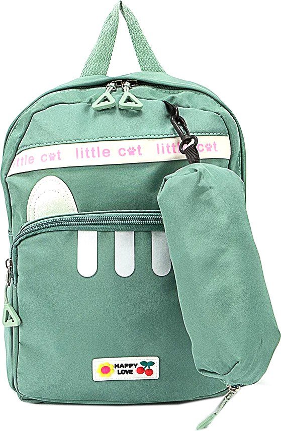 

Детский рюкзак Ecotope Ушки. С пеналом 287-1765-MNT (светло-зеленый)